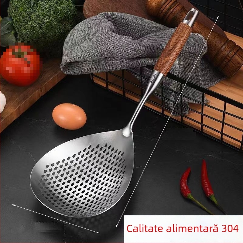 Skimmer pentru tăiței și găluște – oțel inoxidabil 304 – design îngroșat și lărgit – stil modern