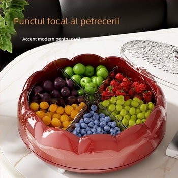 Abxtao Platou de fructe din plastic, stil crem, lansat iarna 2024.