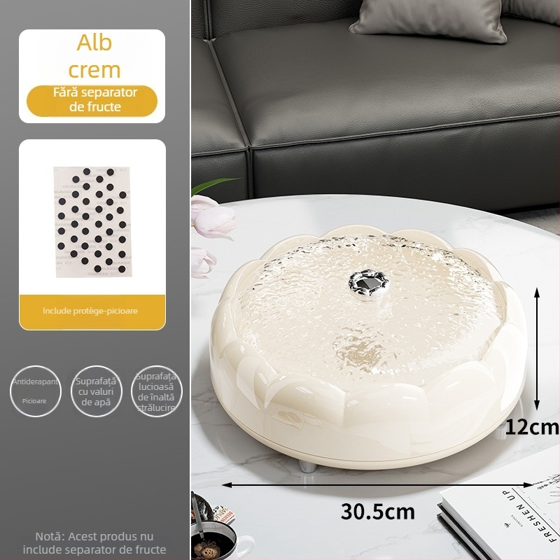 Abxtao Platou de fructe din plastic, stil crem, lansat iarna 2024.