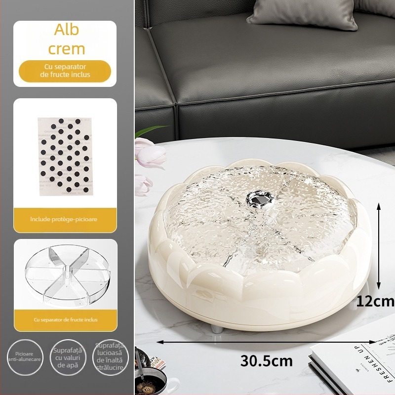 Abxtao Platou de fructe din plastic, stil crem, lansat iarna 2024.