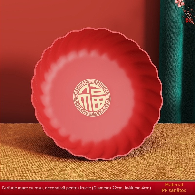 Farfurie de fructe din plastic – stil luxos ușor retro, lansare în 2024, calitate de primă clasă