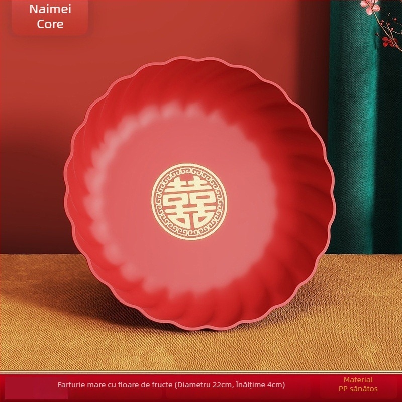 Farfurie de fructe din plastic – stil luxos ușor retro, lansare în 2024, calitate de primă clasă