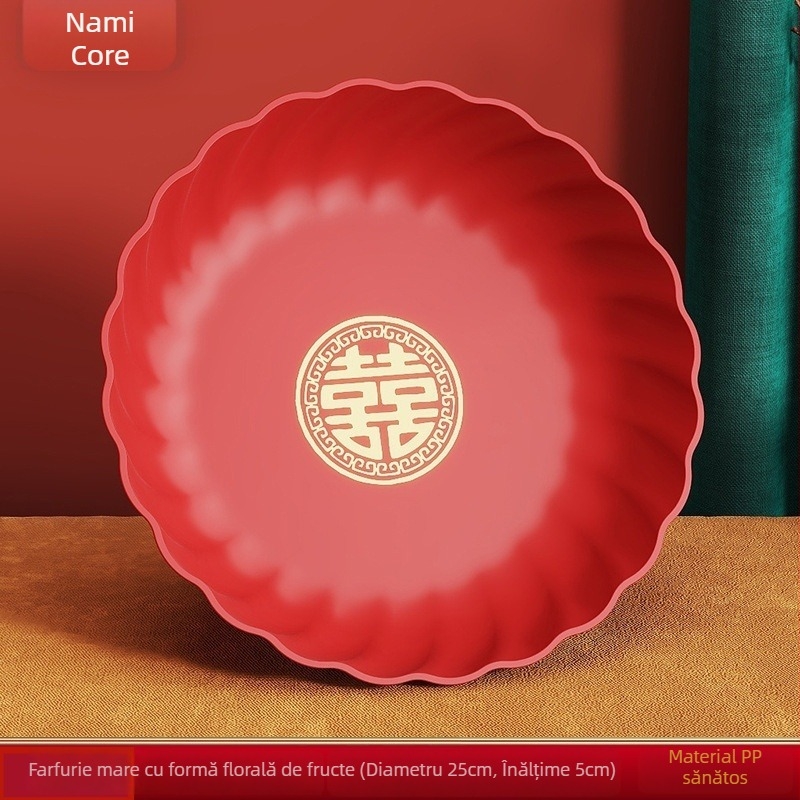 Farfurie de fructe din plastic – stil luxos ușor retro, lansare în 2024, calitate de primă clasă