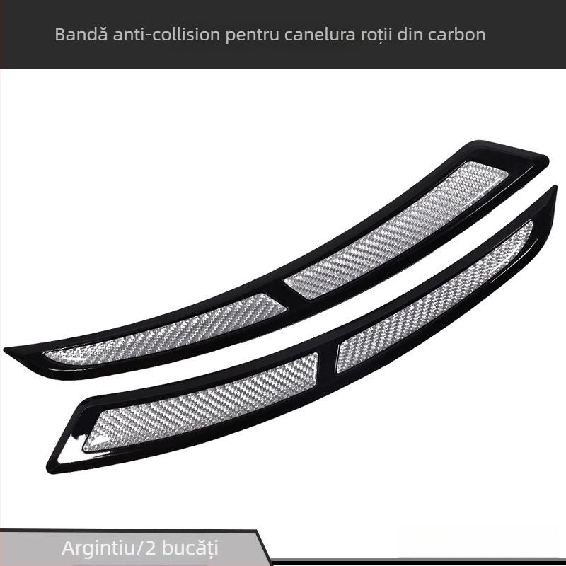 Bandă de protecție a aripii roții, din fibră de carbon + TPU – anti-coliziune, rezistentă la zgârieturi, model CTU006, personalizare disponibilă, compatibilă cu 90% dintre modele