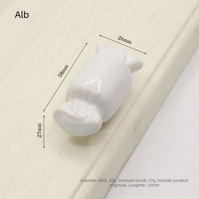 Maner ușă dulap 1361 candy, din ceramică și cupru, montaj ascuns, stil modern minimalist