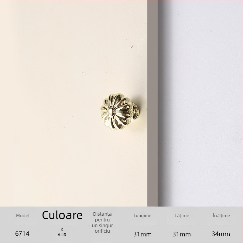 Mâner pentru garderobă, aliaj zinc solid, turnare sub presiune, model 7075, marca Fandilo