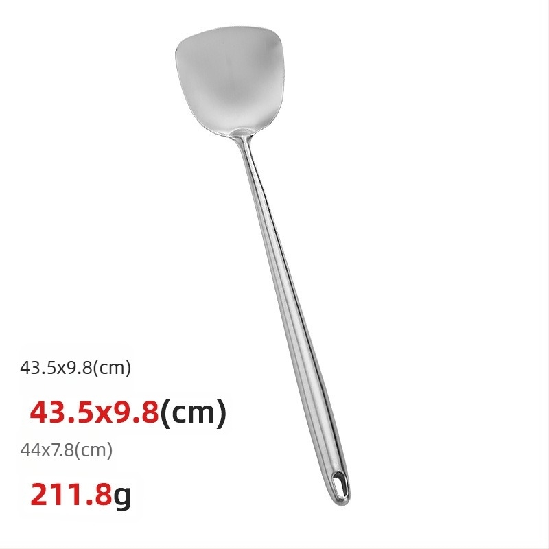 Set lingură-spatulă din oțel inoxidabil 316, construcție monobloc, coadă extinsă și vârf ascuțit, protecție împotriva arsurilor, imprimare logo disponibil