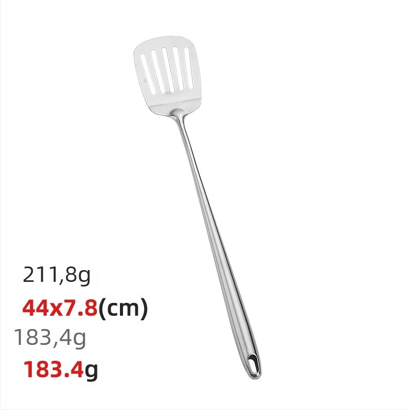 Set lingură-spatulă din oțel inoxidabil 316, construcție monobloc, coadă extinsă și vârf ascuțit, protecție împotriva arsurilor, imprimare logo disponibil