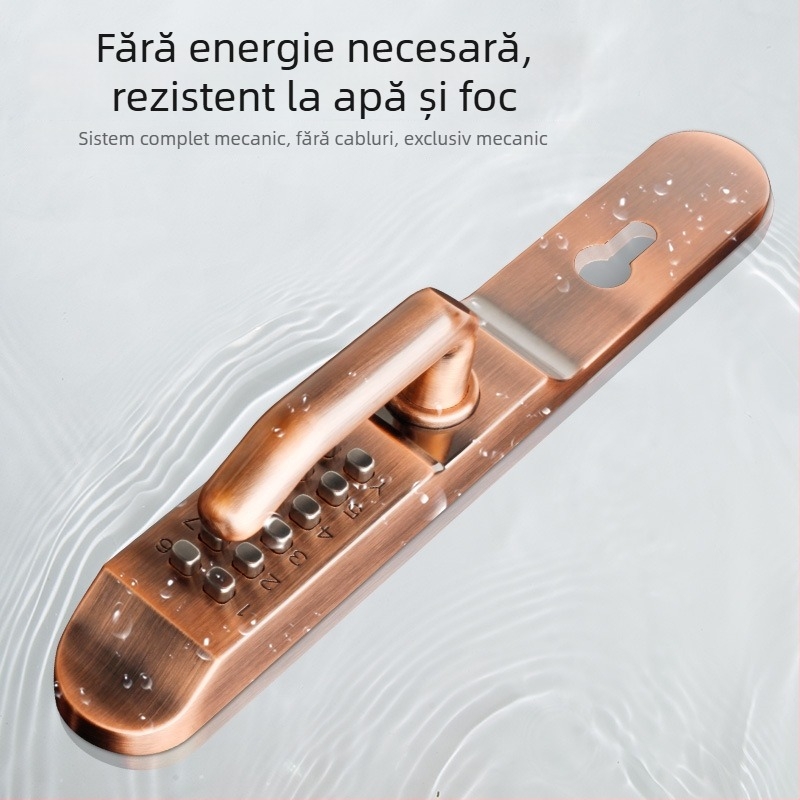 Încuietoare dublă mecanică cu cod pentru ușă, cu cheie, pentru porți și garduri exterioare, aliaj de zinc model 608as, grosime tijă 8 mm, distanță 3,5 mm, tip numeric, pentru uz casnic și comercial