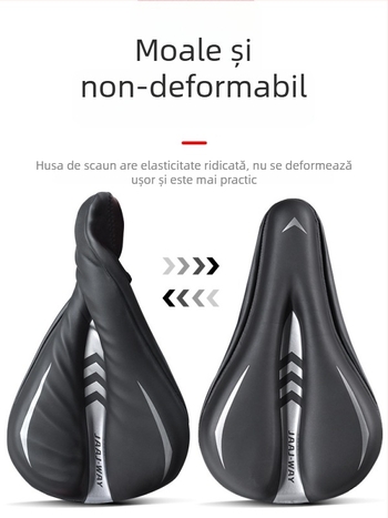 Șa de bicicletă, JAAJ-WAY, model JJXDBKGJZT-808, material PU + gel de silicon, potrivit pentru biciclete obișnuite