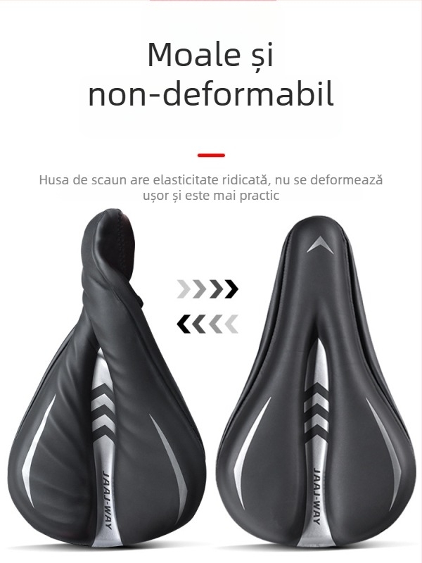 Șa de bicicletă, JAAJ-WAY, model JJXDBKGJZT-808, material PU + gel de silicon, potrivit pentru biciclete obișnuite