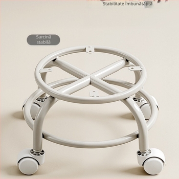 Taburet metal cu rotile universale, mic, pentru uz casnic (Brand: Other; Material: Silk flower; Model: 69850; Funcție: Other)