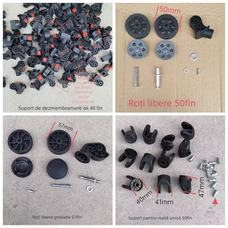 Roată universală pentru bagaje — rezistentă la abraziune, din plastic, demontabilă, accesorii pentru bagaje (Primăvara 2025, Simplitate urbană)