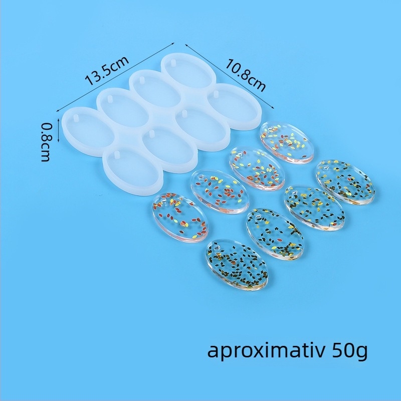 Formă din silicon pentru pandantiv — formă fluture, neregulată, cerc/oval cu orificiu pentru agățare, pentru bijuterii din rășină