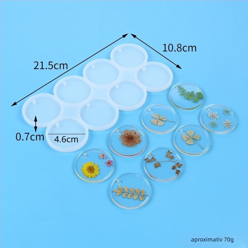 Formă din silicon pentru pandantiv — formă fluture, neregulată, cerc/oval cu orificiu pentru agățare, pentru bijuterii din rășină