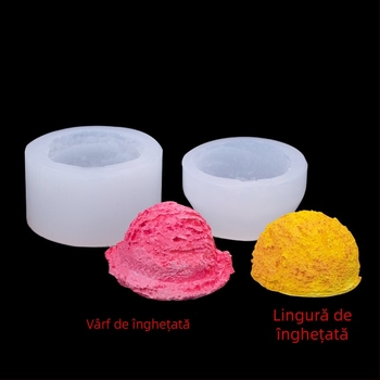 Formă rotundă din silicon pentru bile de înghețată și decorațiuni dulci