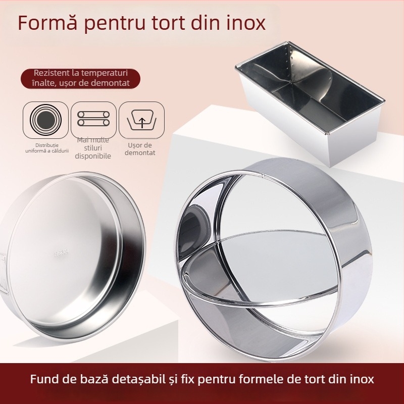 Jumao formă de tort din oțel inoxidabil, rotundă, pentru coacere, stil japonez
