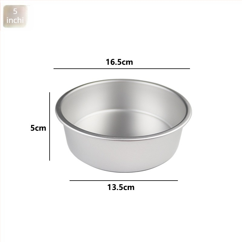 Formă rotundă pentru prăjituri din aliaj de aluminiu, cu bază fixă, pentru uz casnic, extrem de ușoară și ușor de detașat.