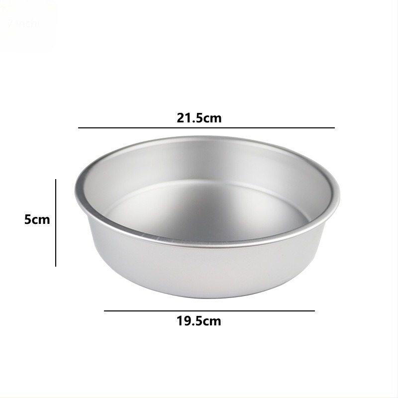 Formă rotundă pentru prăjituri din aliaj de aluminiu, cu bază fixă, pentru uz casnic, extrem de ușoară și ușor de detașat.