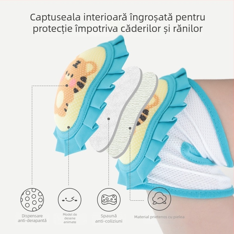 Protecții pentru genunchi pentru copii - anti-cădere, subțiri - Left Cotton - Vara 2022