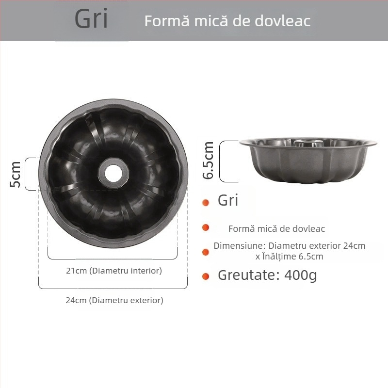 Formă de copt șifon cu dovleac, cu strat antiaderent, tavă din oțel carbon pentru coacere DIY
