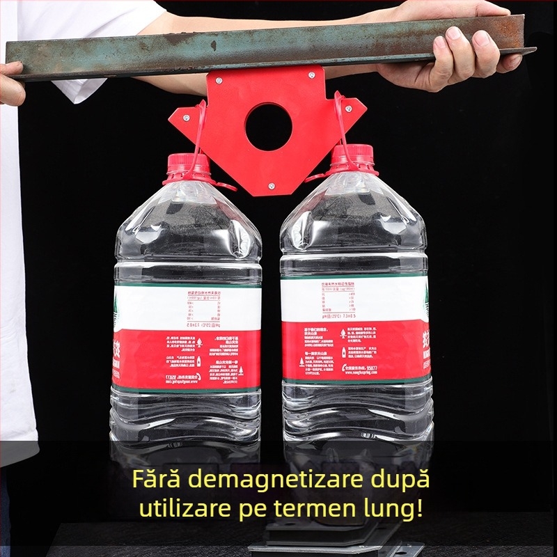 Locator magnetic pentru sudură cu instrument de poziționare multifuncțional și riglă triunghiulară, 90°