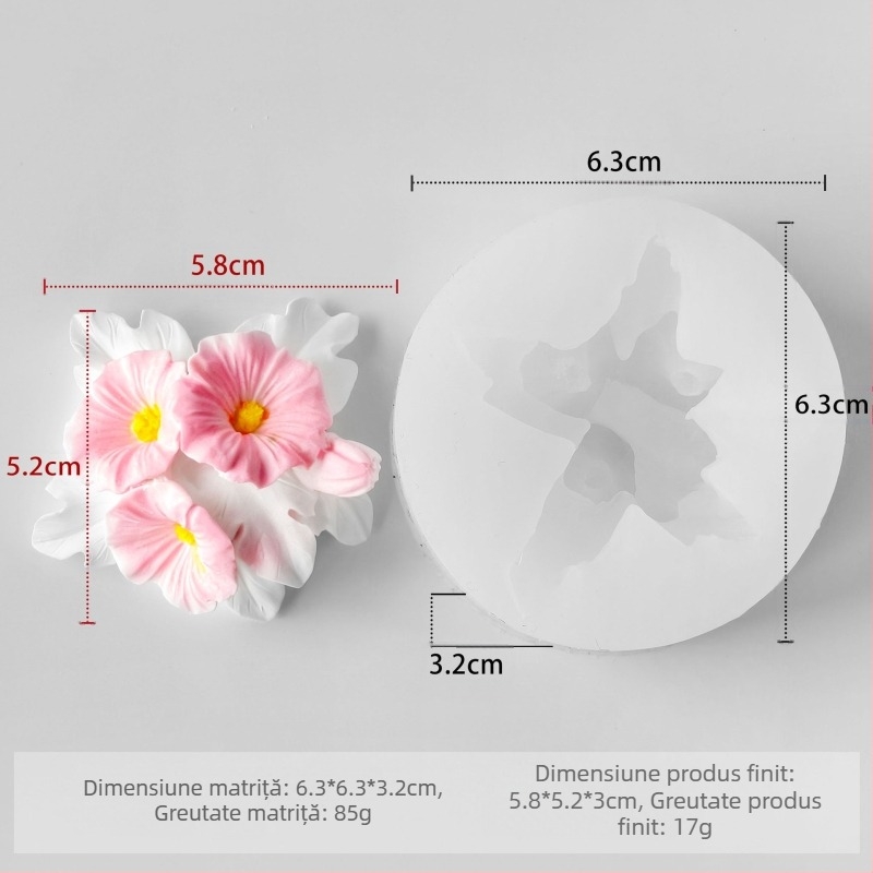 Formă din silicon pentru flori pentru copt — formă neregulată, stil modern minimalist, lansare 2024