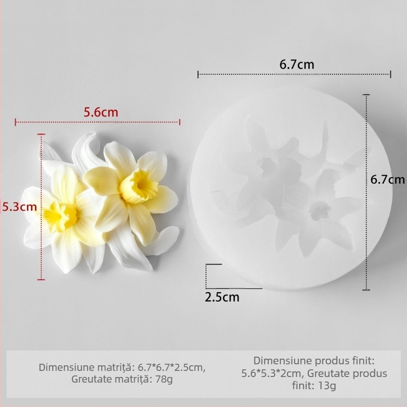 Formă din silicon pentru flori pentru copt — formă neregulată, stil modern minimalist, lansare 2024