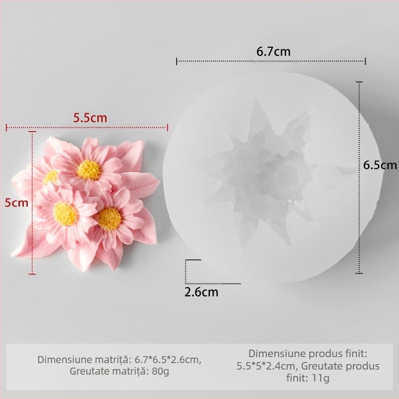 Formă din silicon pentru flori pentru copt — formă neregulată, stil modern minimalist, lansare 2024