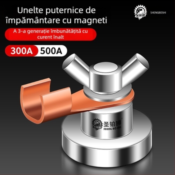 Instrument de împământare pentru sudură cu magneți puternici, clemă de împământare magnetică, fixator pentru sudură, cap de împământare manual