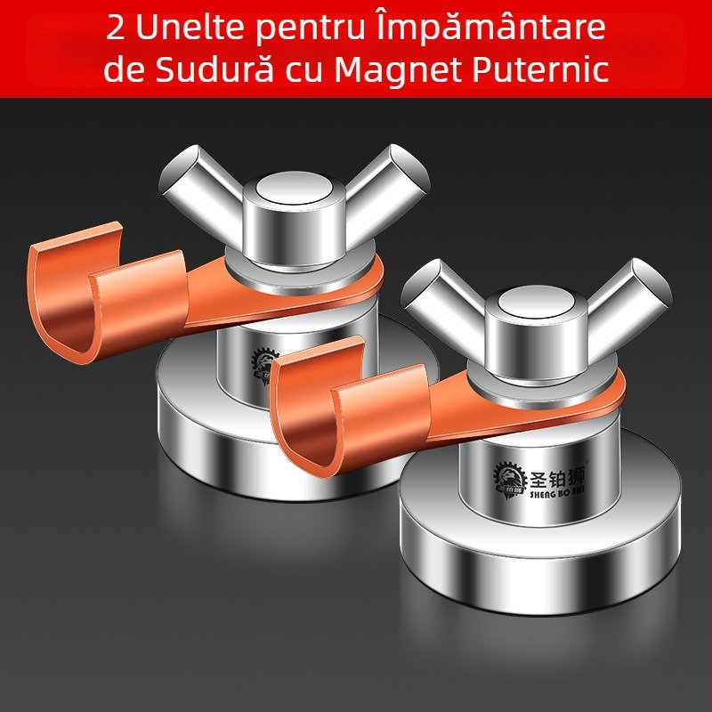 Instrument de împământare pentru sudură cu magneți puternici, clemă de împământare magnetică, fixator pentru sudură, cap de împământare manual