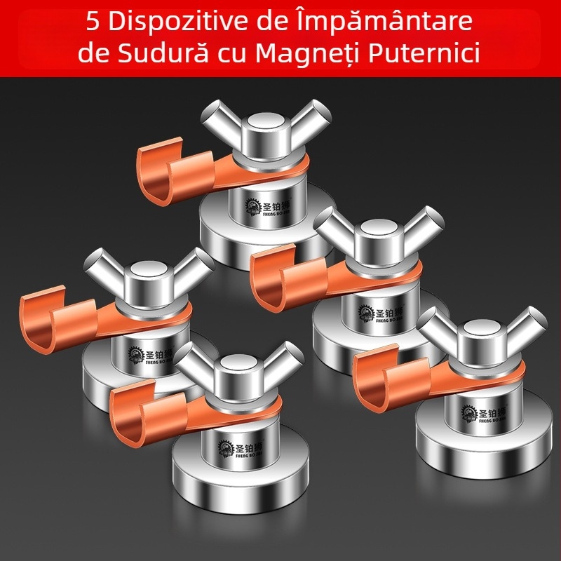 Instrument de împământare pentru sudură cu magneți puternici, clemă de împământare magnetică, fixator pentru sudură, cap de împământare manual