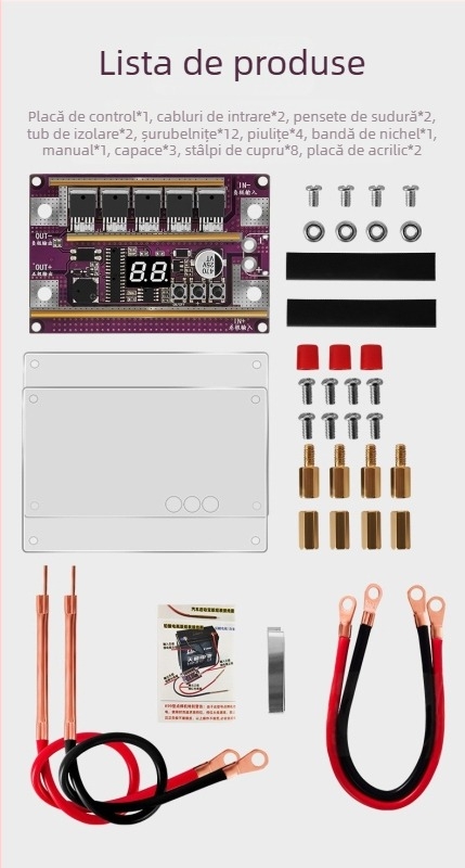 K99 sudură punct compactă – kit DIY complet de accesorii pentru baterie Li-ion 18650 – placă de control cu stylus