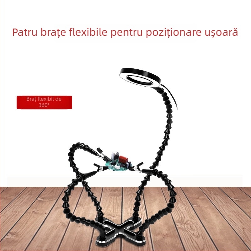 Fixare universală cu patru gheare pentru plăci PCB, telefoane mobile și plăci de bază ale calculatoarelor — unealtă pentru sudură, întreținere și inspecție