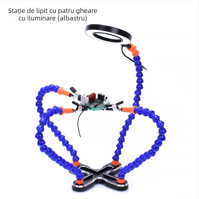 Fixare universală cu patru gheare pentru plăci PCB, telefoane mobile și plăci de bază ale calculatoarelor — unealtă pentru sudură, întreținere și inspecție