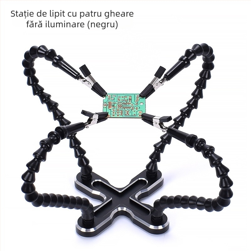 Fixare universală cu patru gheare pentru plăci PCB, telefoane mobile și plăci de bază ale calculatoarelor — unealtă pentru sudură, întreținere și inspecție