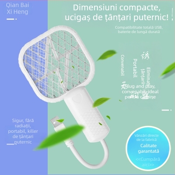 2 în 1 USB dispozitiv electric pentru țânțari și lampă, pentru uz casnic, LED, plasă din nichel-zinc-fier, carcasă ABS, potrivit pentru 21–30 m²