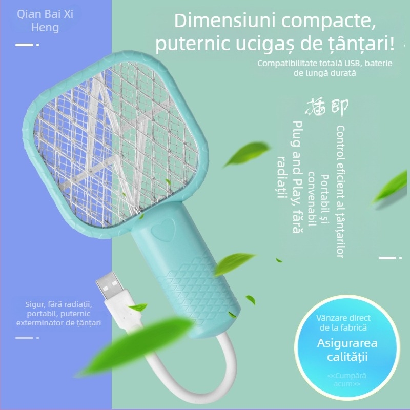 2 în 1 USB dispozitiv electric pentru țânțari și lampă, pentru uz casnic, LED, plasă din nichel-zinc-fier, carcasă ABS, potrivit pentru 21–30 m²