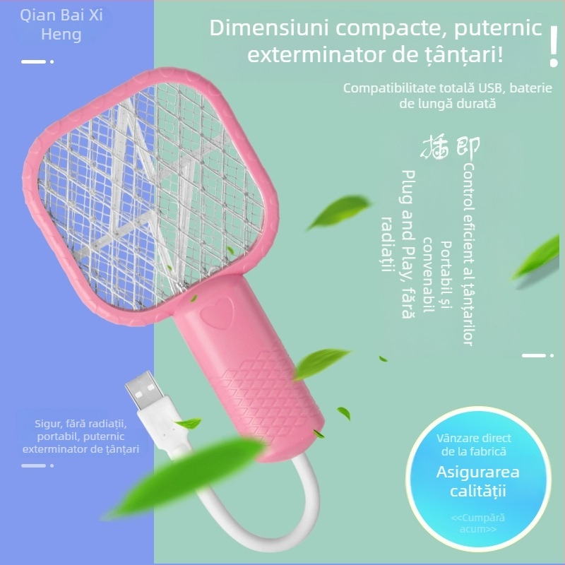 2 în 1 USB dispozitiv electric pentru țânțari și lampă, pentru uz casnic, LED, plasă din nichel-zinc-fier, carcasă ABS, potrivit pentru 21–30 m²