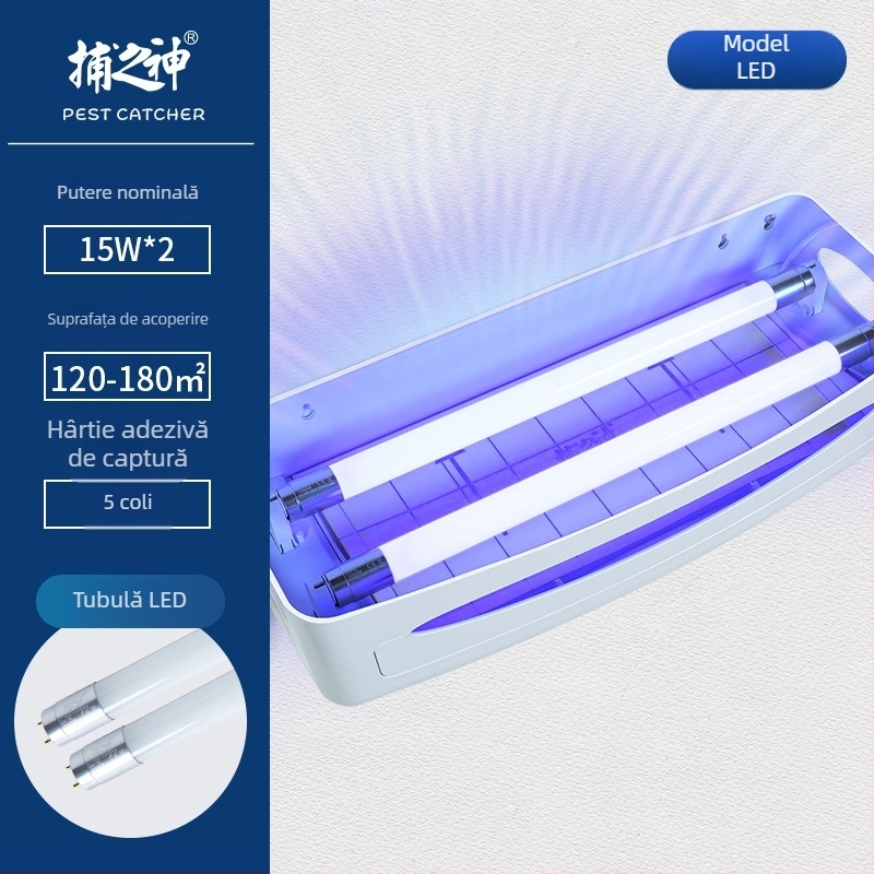 GM510 Lampă lipicioasă pentru capturarea insectelor – 30W, 220V, tubă T8 15W, 1,96 kg