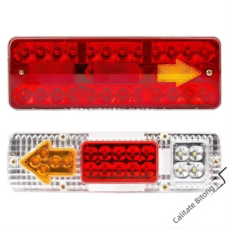 Lampa spate pentru tricicletă electrică cu stop, semnal LED de direcţie şi far de drum, 12–60V
