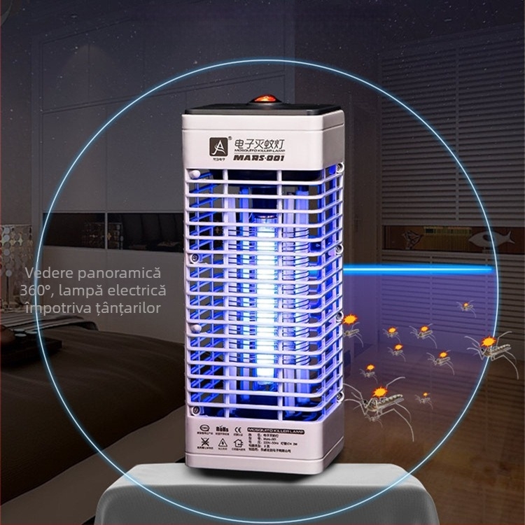 Lampă electrică pentru uciderea țânțarilor, pentru uz casnic — montaj pe perete, fotocatalizator interior, 220V, modelul MARS-001