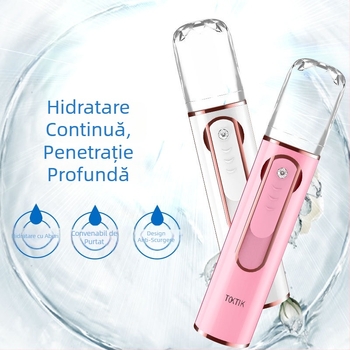 Dispozitiv portabil pentru pulverizarea hidratării feței, nano-hidratare, umidificator USB reîncărcabil, baterie externă compactă