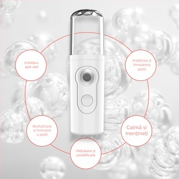 TOKTIK Dispozitiv Nano de Pulverizare pentru Hidratare, Model T-009B, timp de ceață până la 10 s, 1 treaptă, pulverizare rece