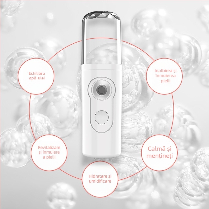 TOKTIK Dispozitiv Nano de Pulverizare pentru Hidratare, Model T-009B, timp de ceață până la 10 s, 1 treaptă, pulverizare rece