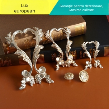 Mâner pentru sertar și ușă de dulap, în formă de fenix, din aliaj de zinc, stil european, model 361, finisaj antic
