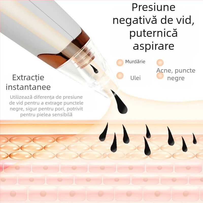 Dispozitiv de aspirare a punctelor negre, electric pentru uz casnic, model 5678, reglaj în 3 trepte