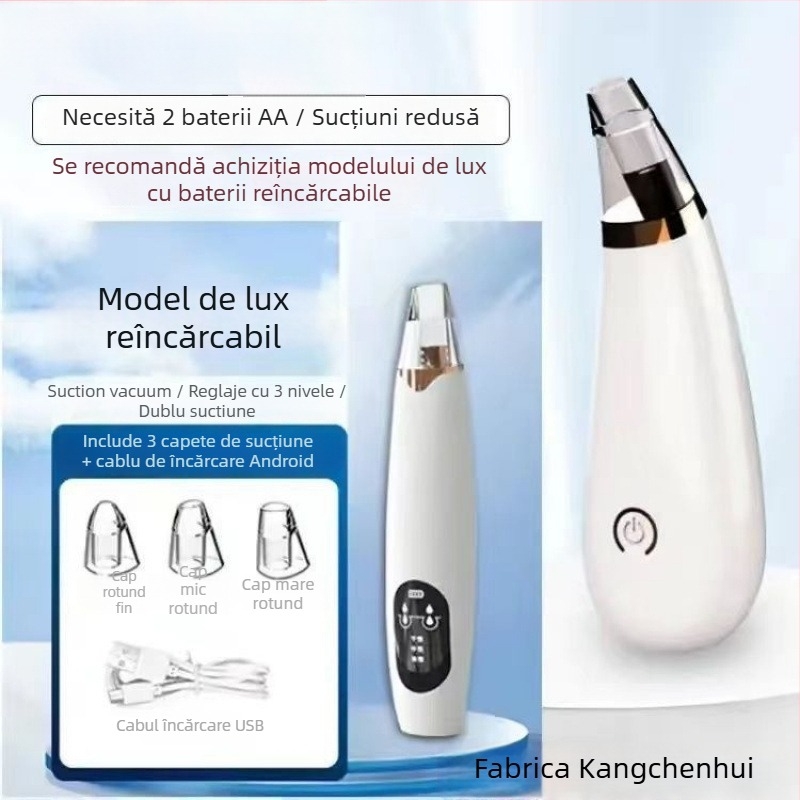 Dispozitiv de aspirare a punctelor negre, electric pentru uz casnic, model 5678, reglaj în 3 trepte