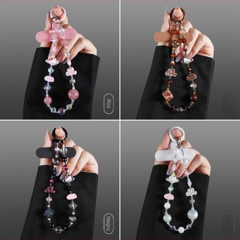 Șnur de telefon cu cristal și aliaj, electroplacare, cablu din oțel, cataramă metalică, stil feminin