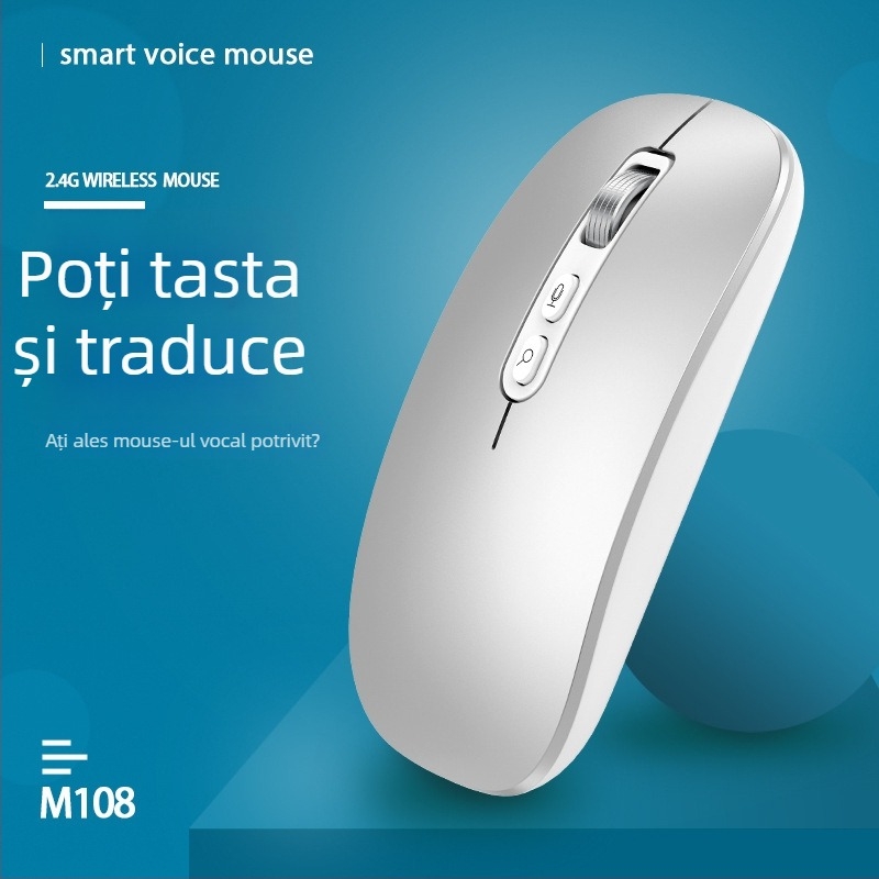 Mouse fără fir cu Bluetooth și modul dual 2.4G, DPI 4000, 5 butoane, încărcabil, design ergonomic